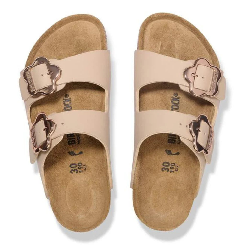 Arizona Kids Flower Buckle Sandcastle Birko-Flor (Narrow)