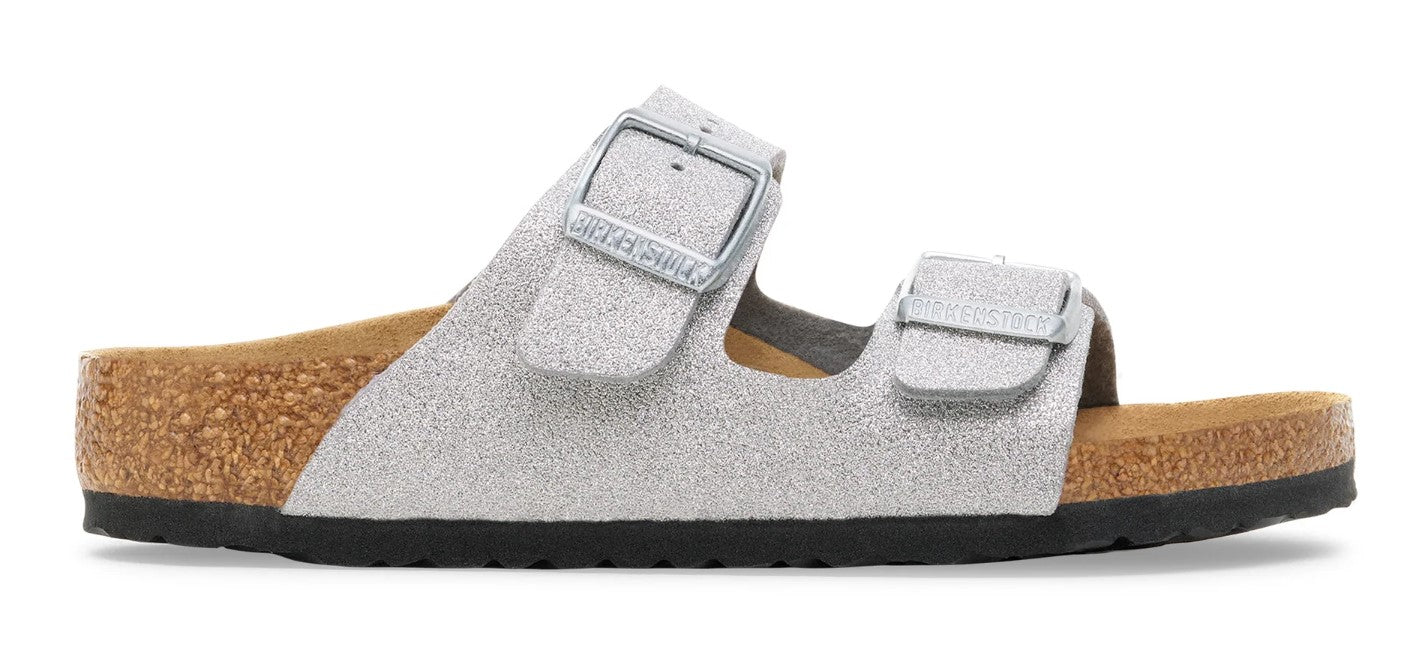 Arizona Kids Shiny Glitter Silver Synthetic (Narrow)