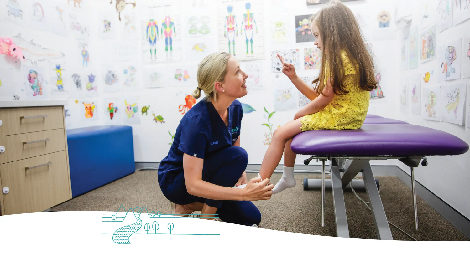 Helping a girl with shoes