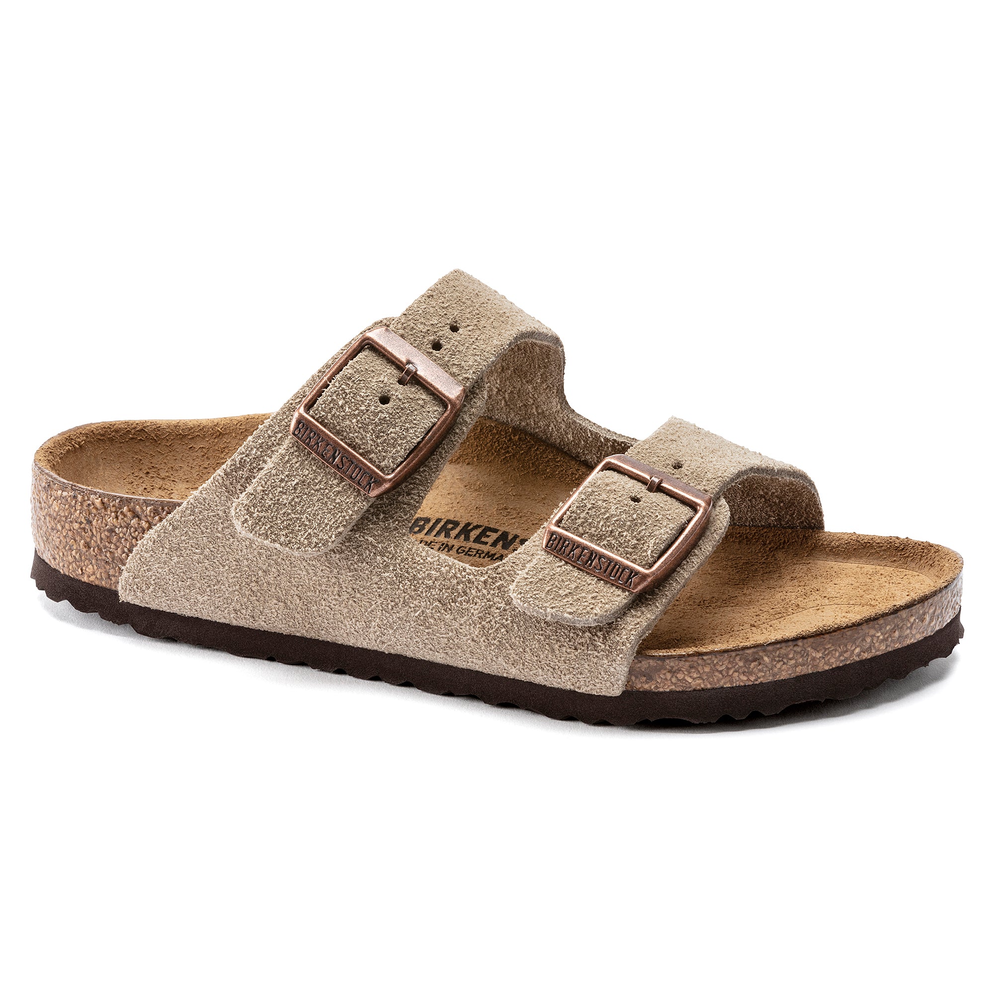Arizona Kids Taupe Suede Leather (Narrow)