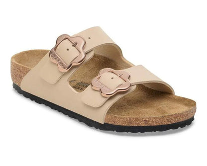 Arizona Kids Flower Buckle Sandcastle Birko-Flor (Narrow)