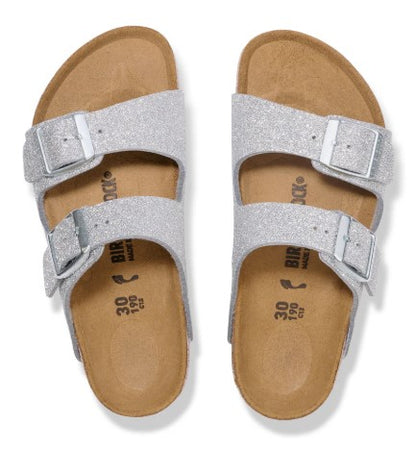 Arizona Kids Shiny Glitter Silver Synthetic (Narrow)