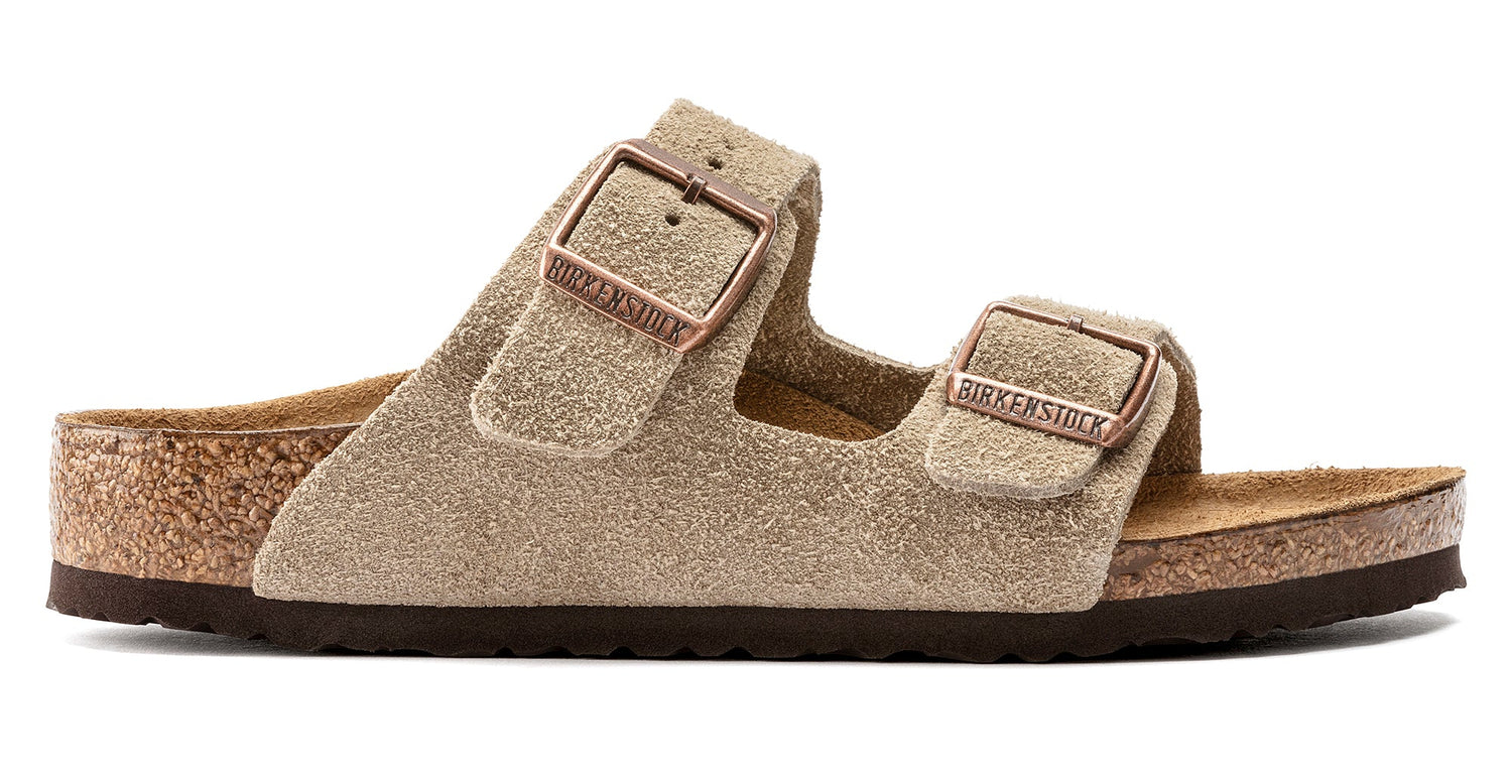 Arizona Kids Taupe Suede Leather (Narrow)
