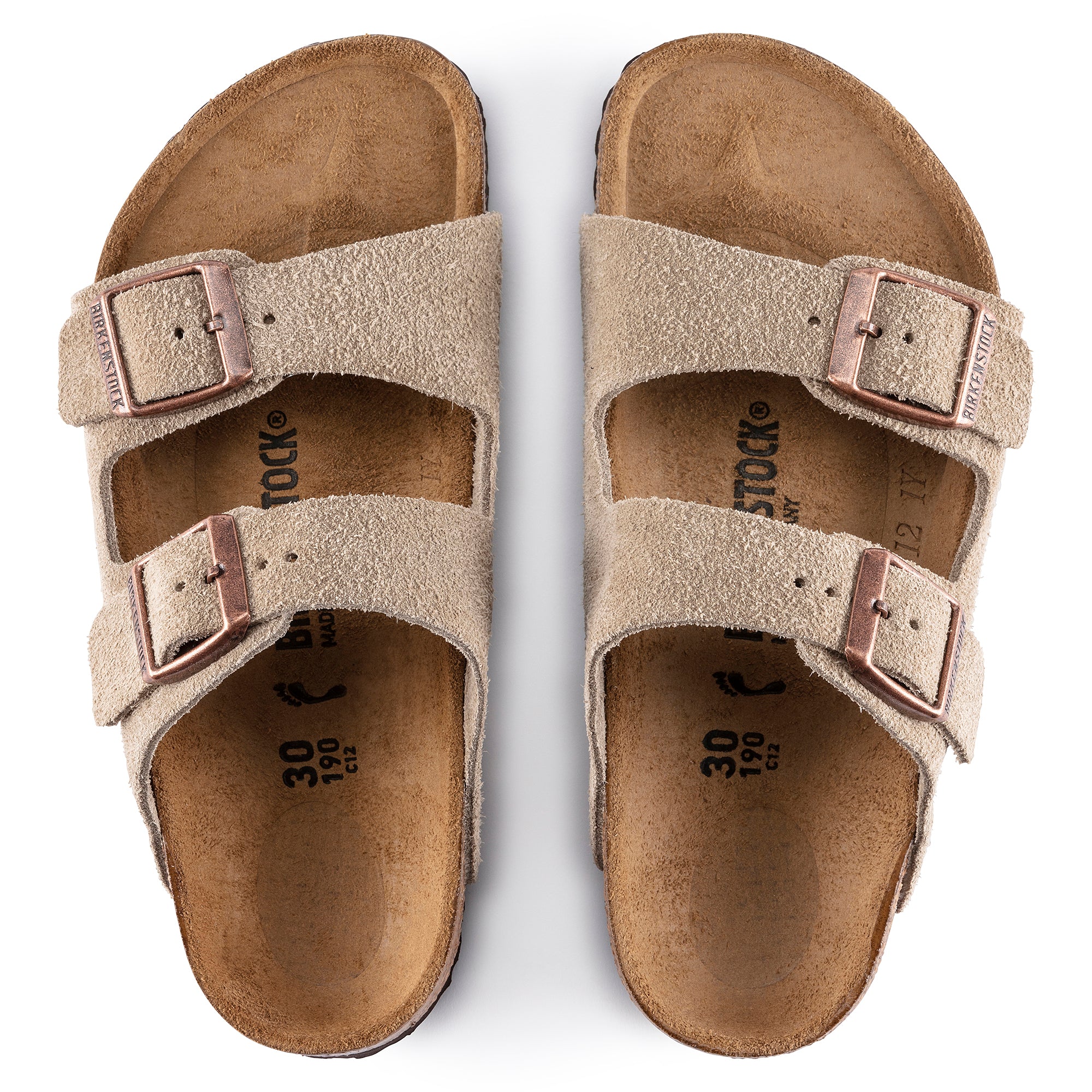 Arizona Kids Taupe Suede Leather (Narrow)